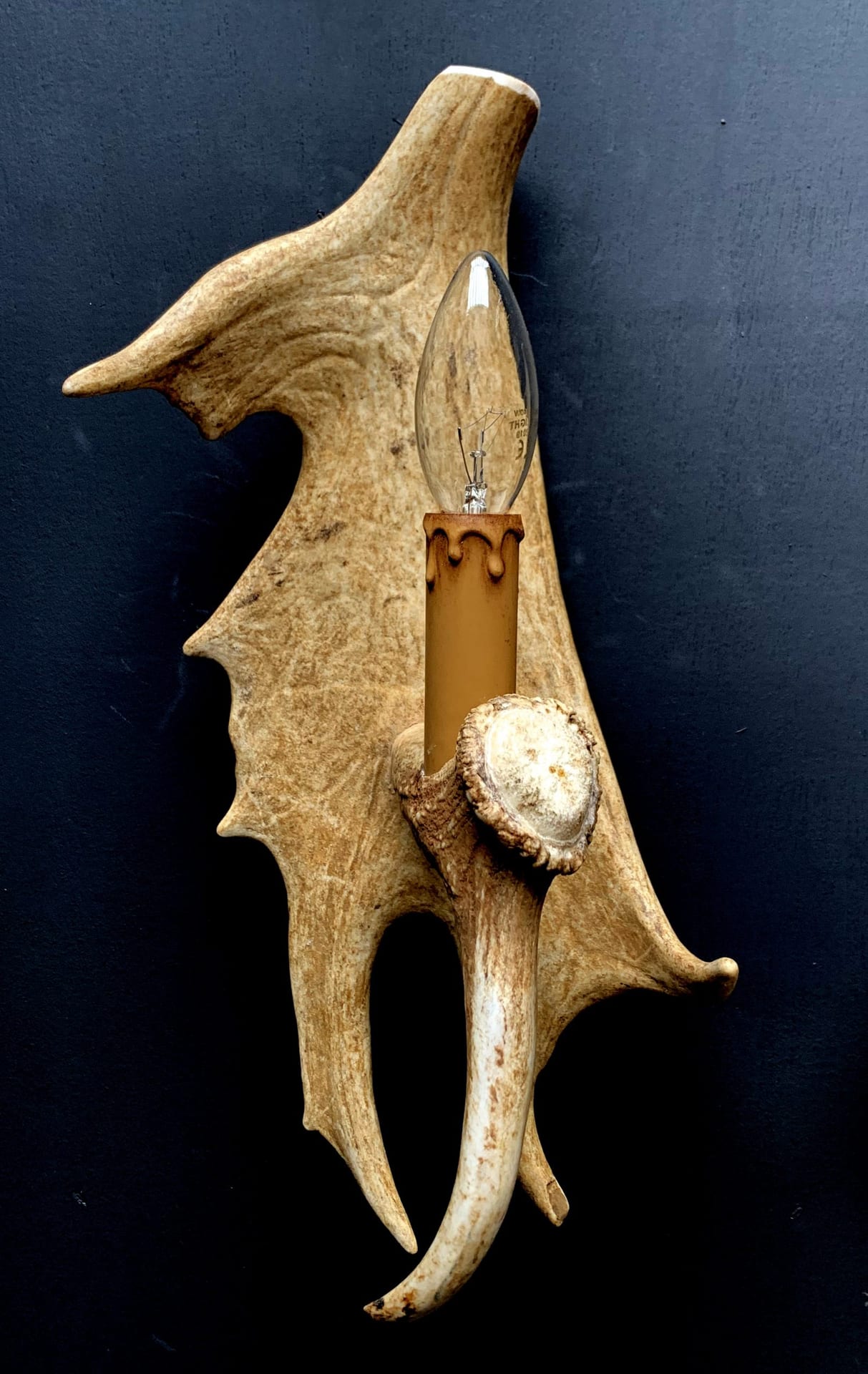 Wandlamp van gewei