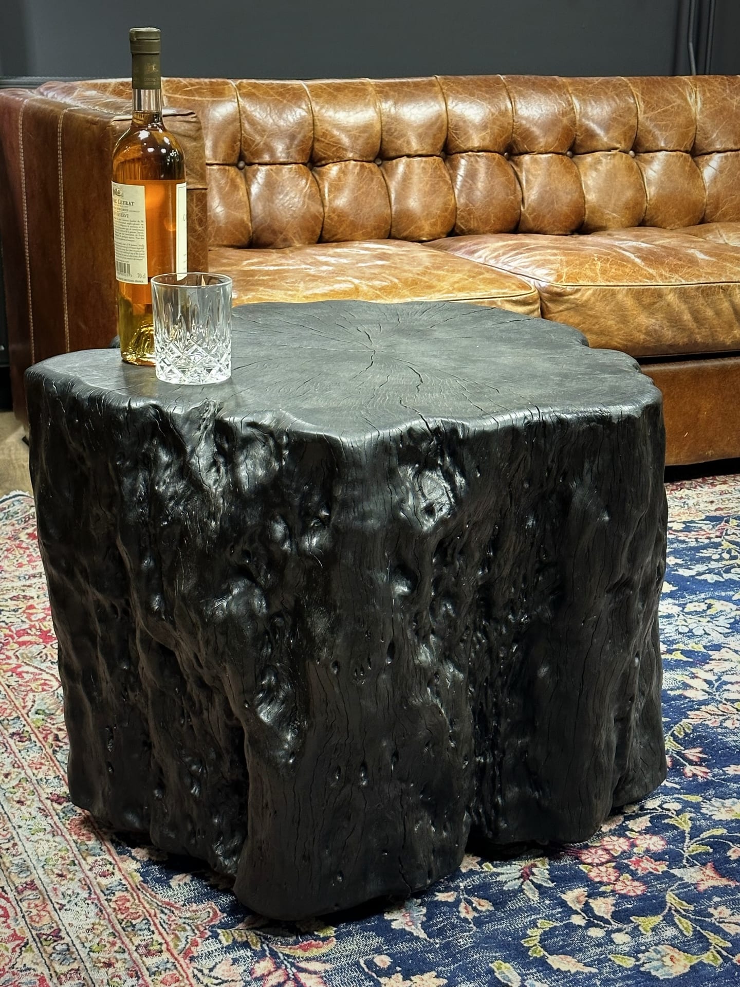Charcoal coffee table.