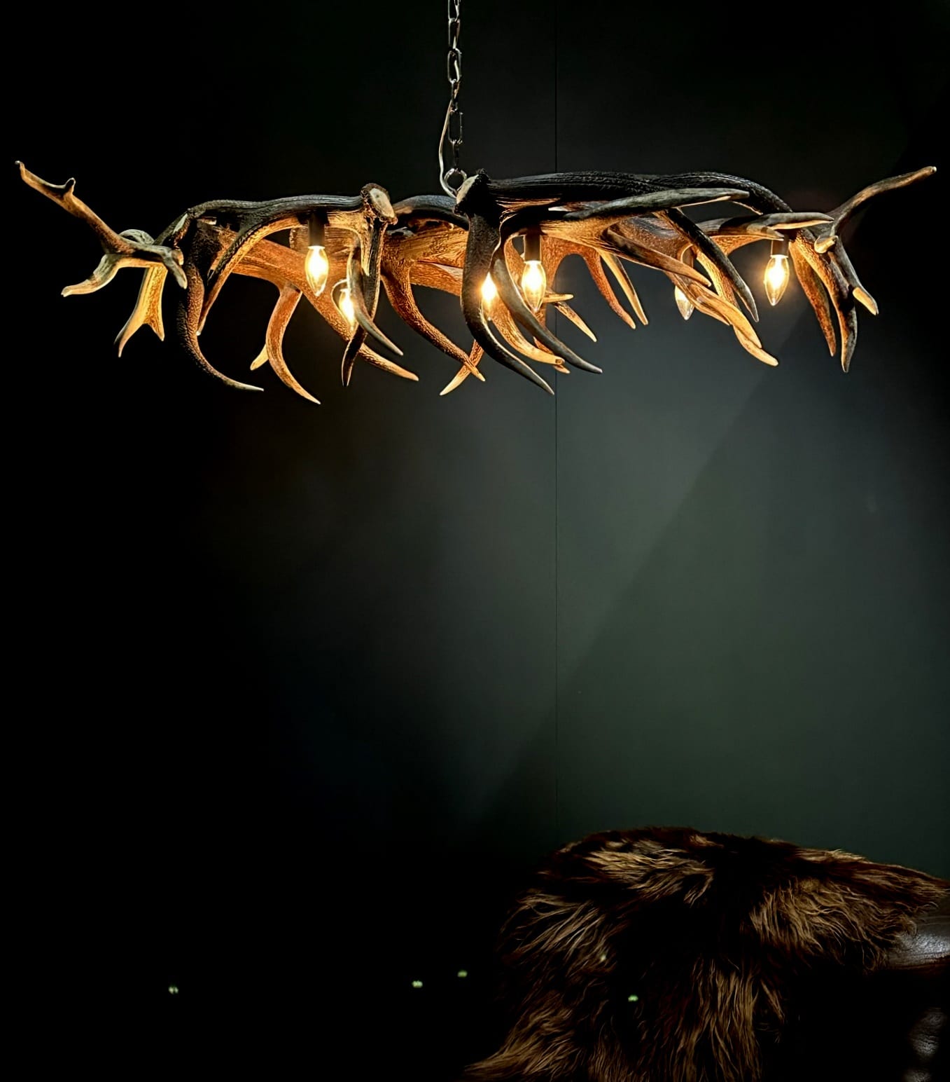 Lampe aus Geweih