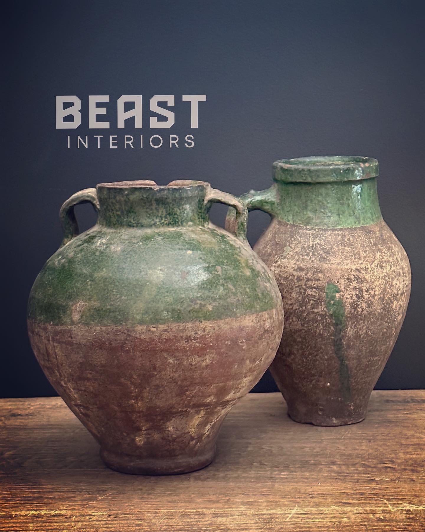 Set of 2 antique pitchers