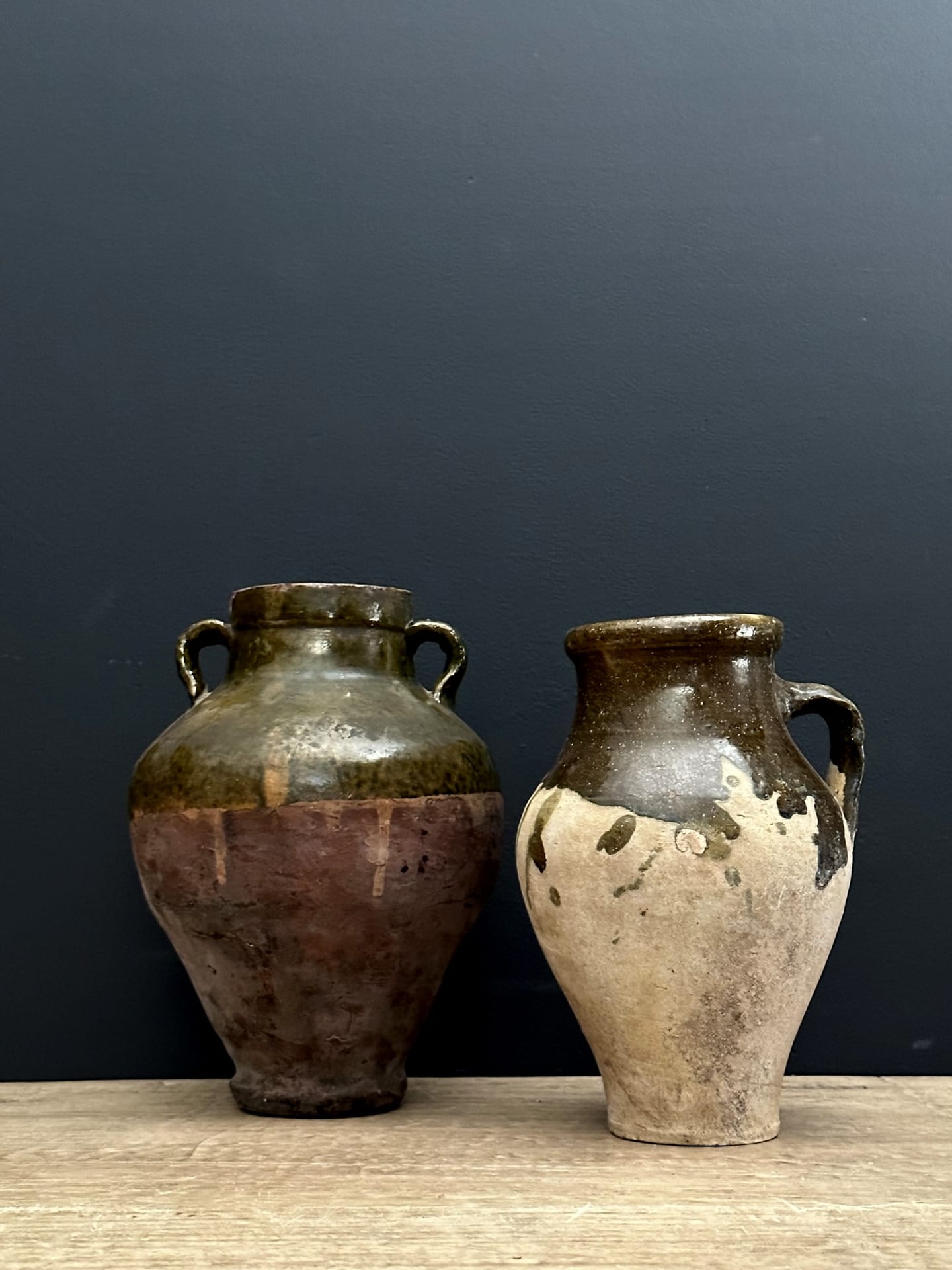 Set of 2 antique pitchers