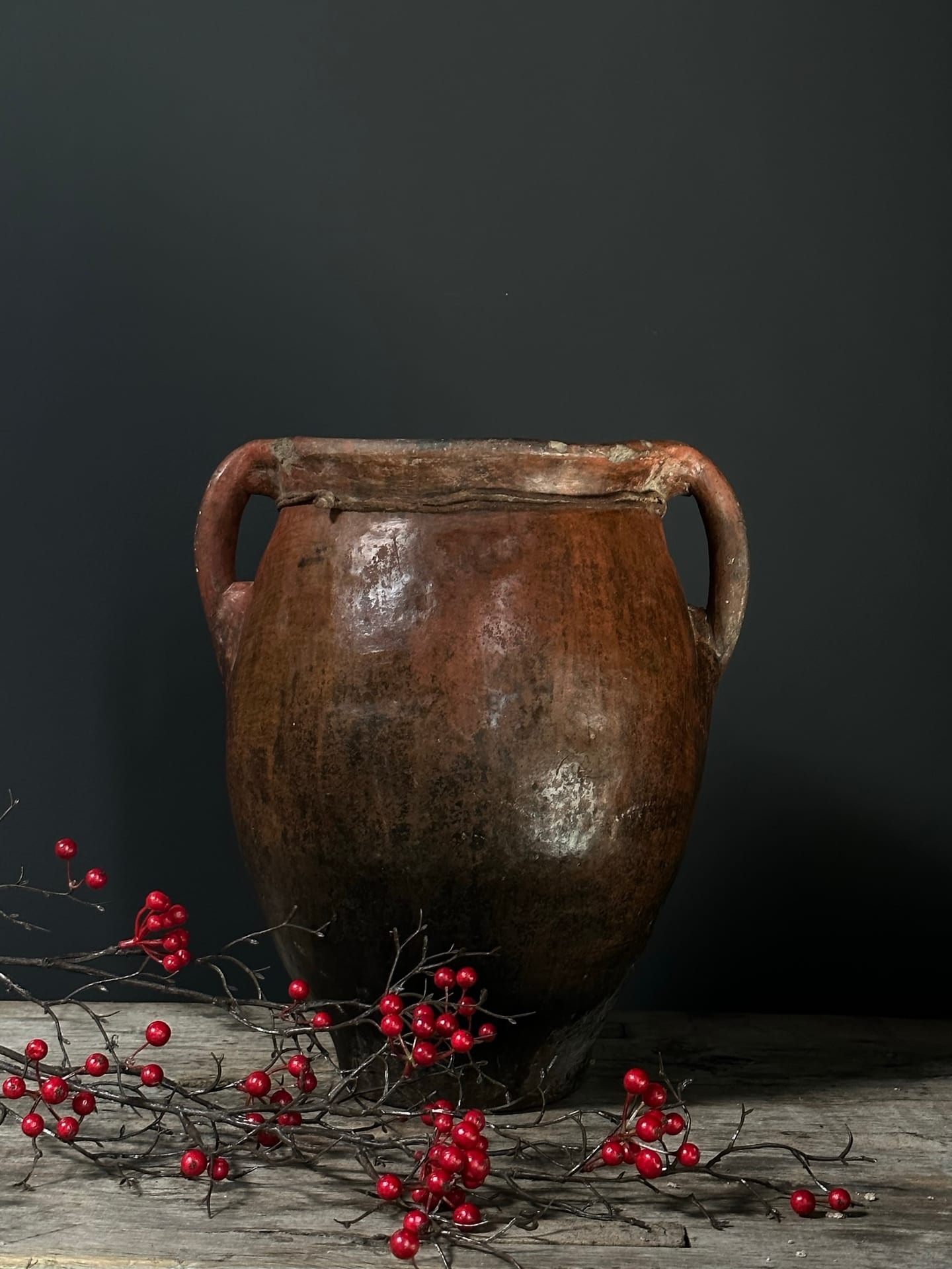 Cruche ocre rouge ancienne