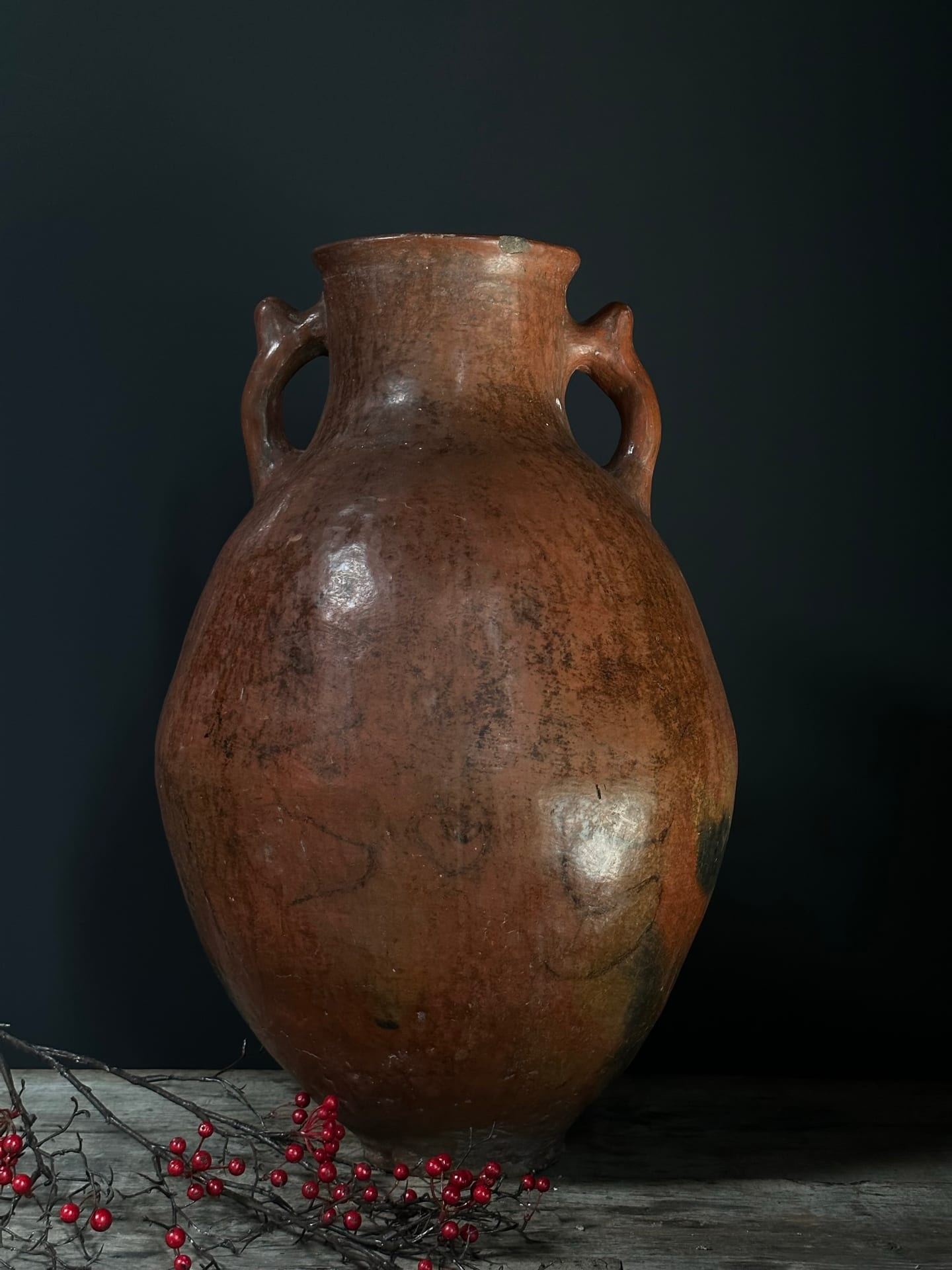 Cruche ocre rouge ancienne