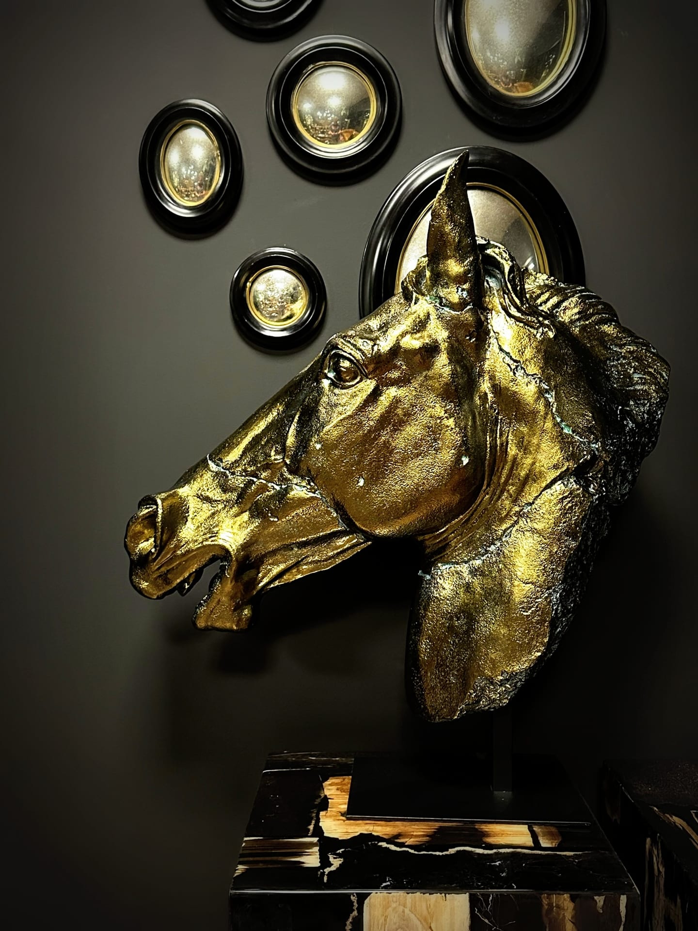 Bronze Pferdekopf XXL