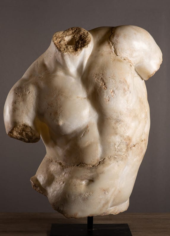 Apollo Torso XXL. marmeren Replik.
