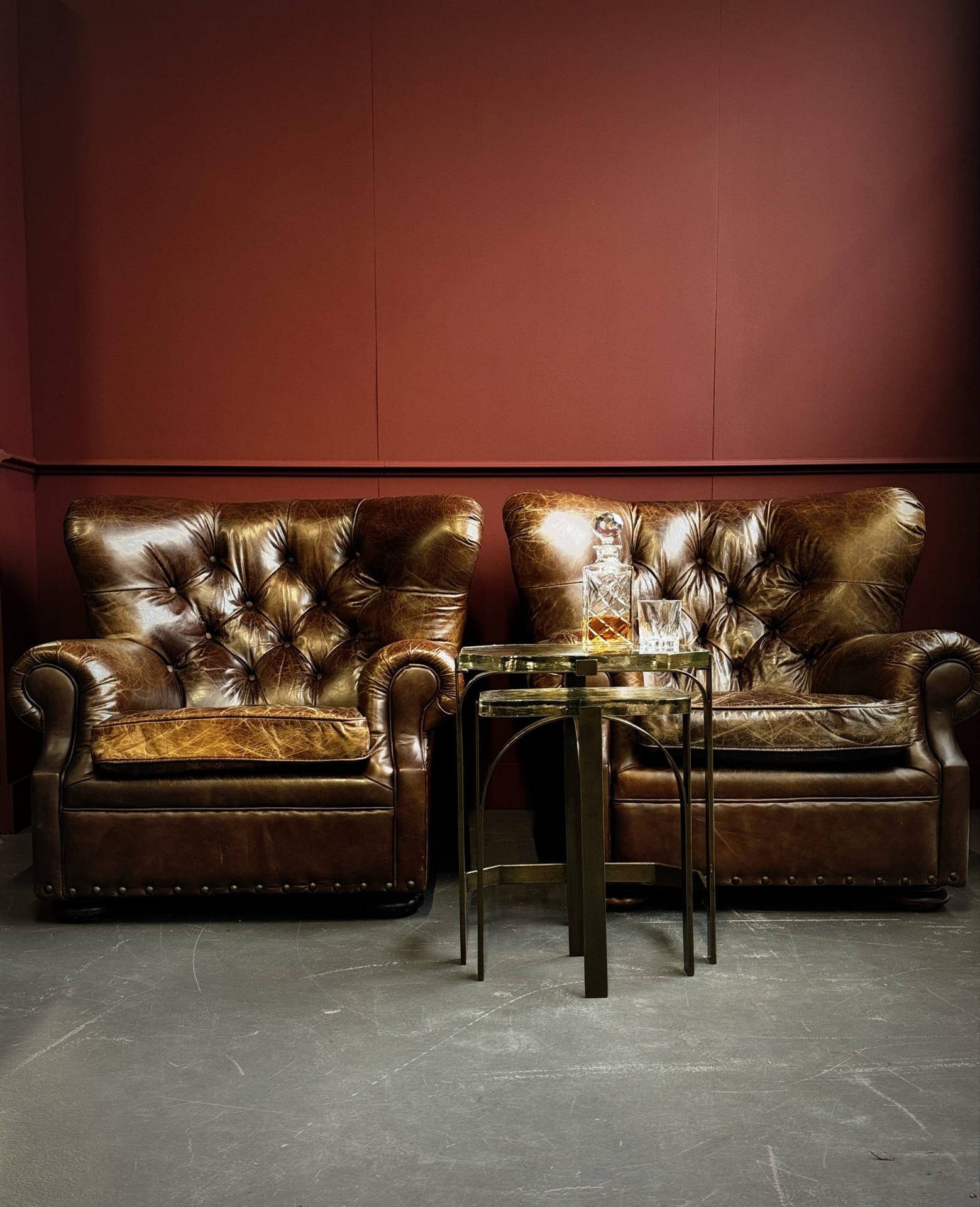 Vintage Chesterfield-Fauteuils