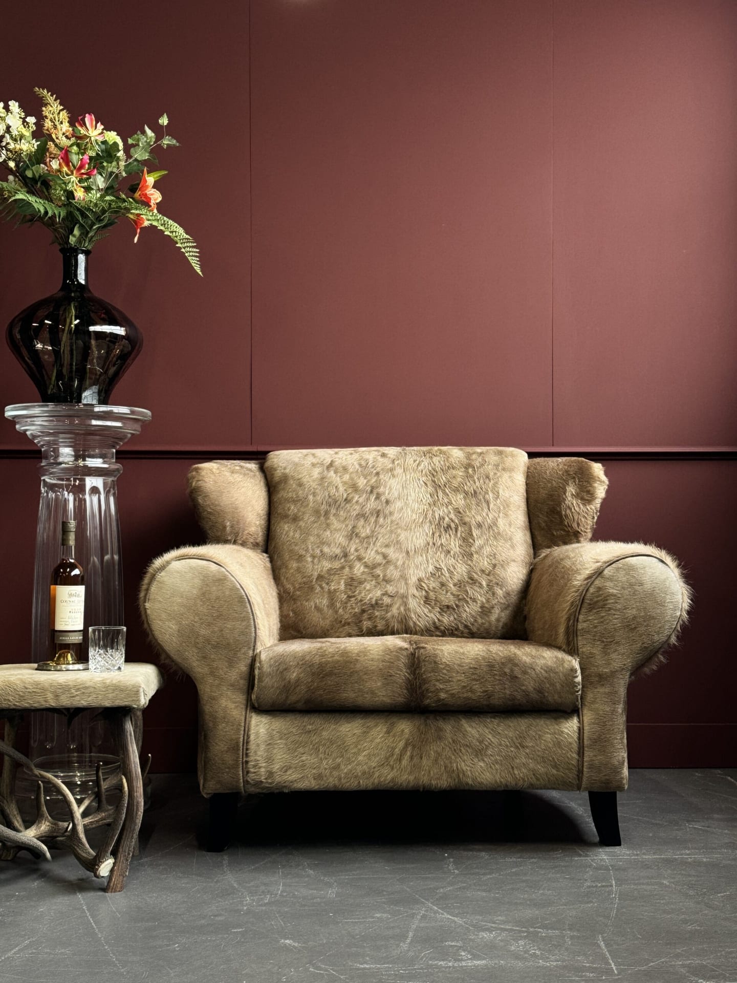 Loveseat in koeienhuid