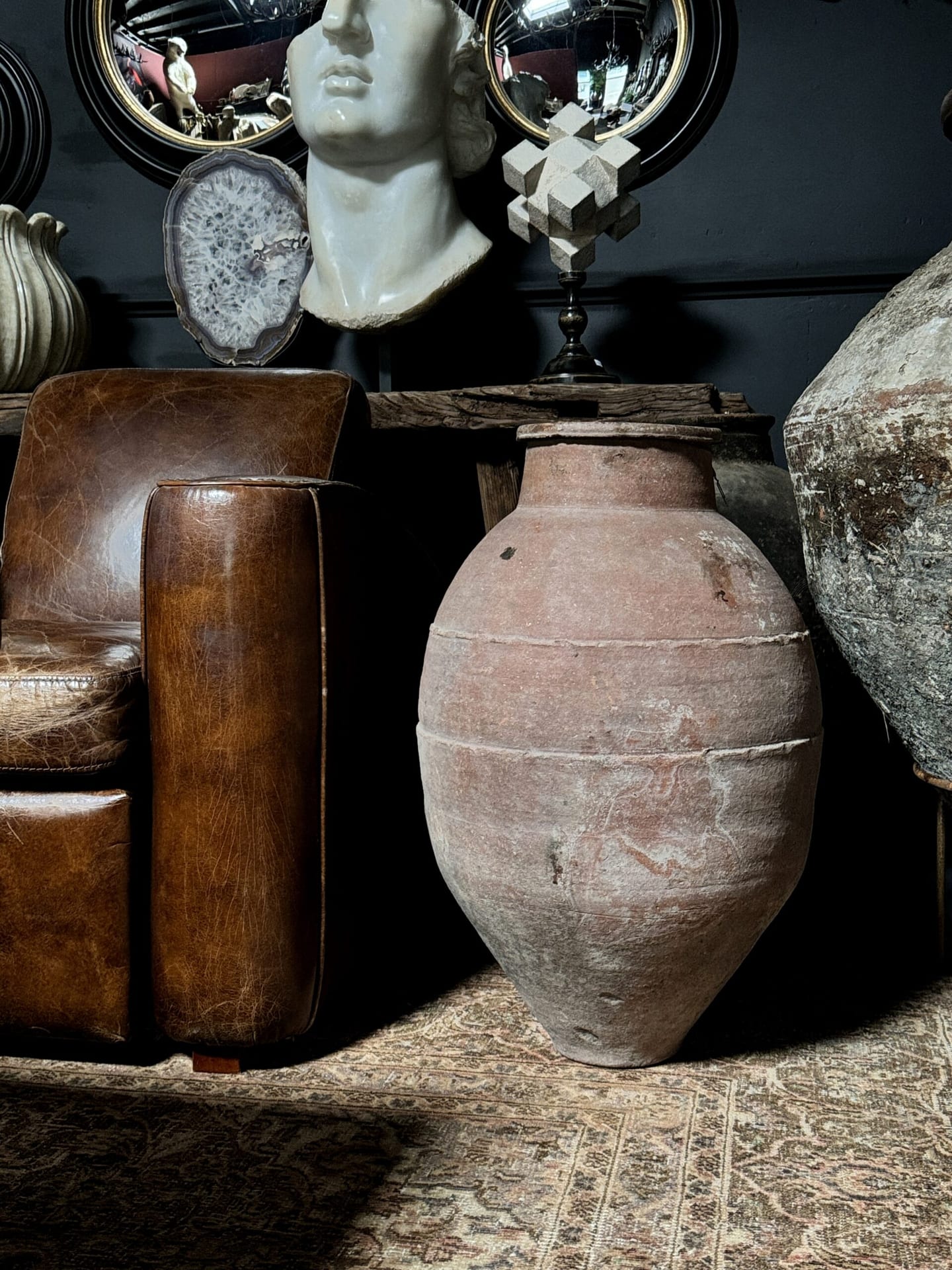 Antique terracotta pitcher