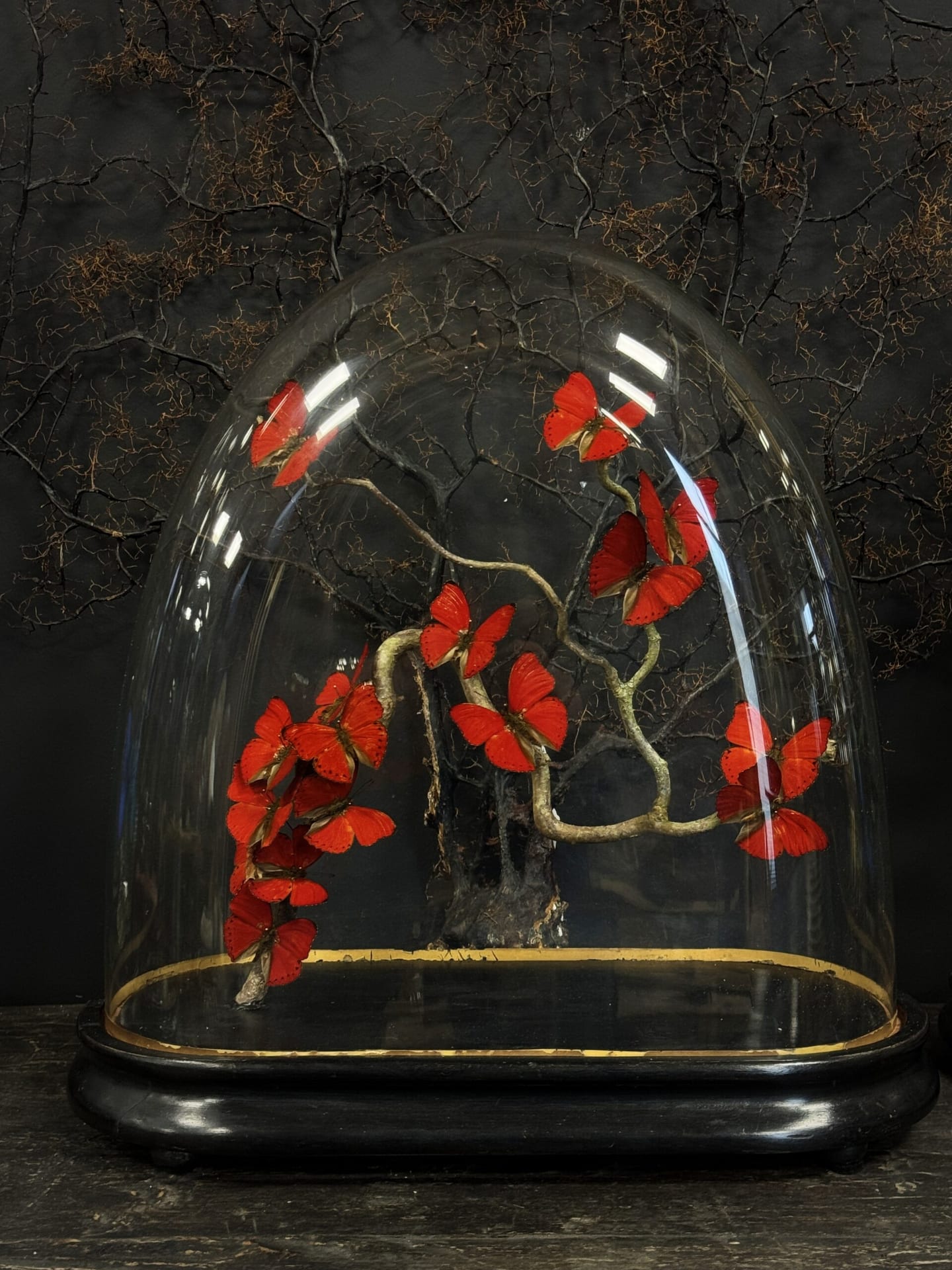 Antique dome with red butterflies