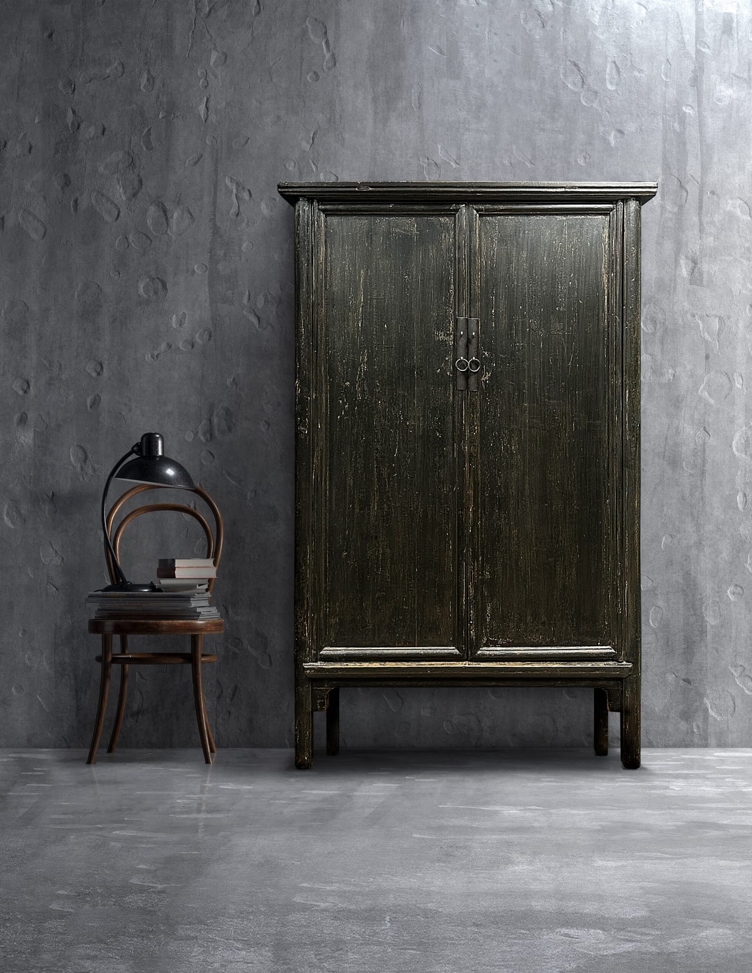 Antique black cabinet