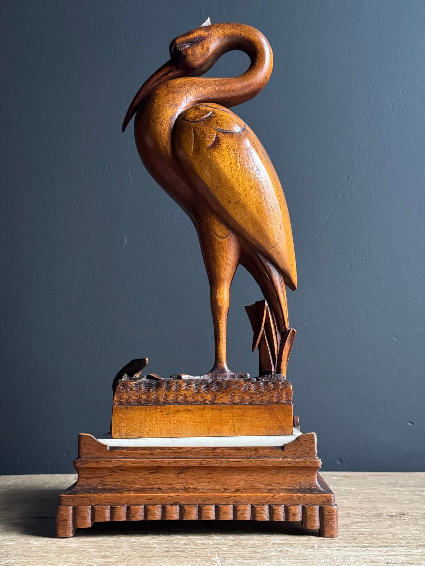 Houtsnijwerk Reiger