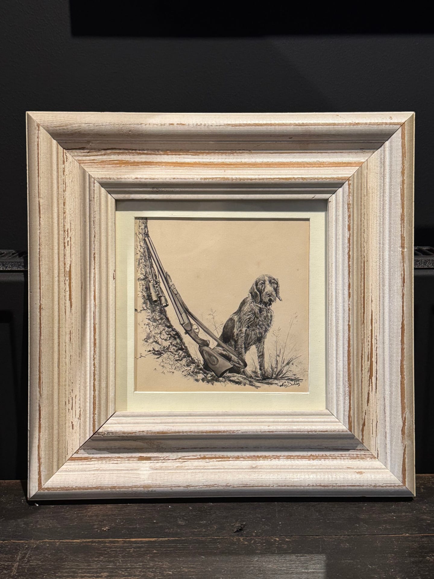 Tekening van een jachthond