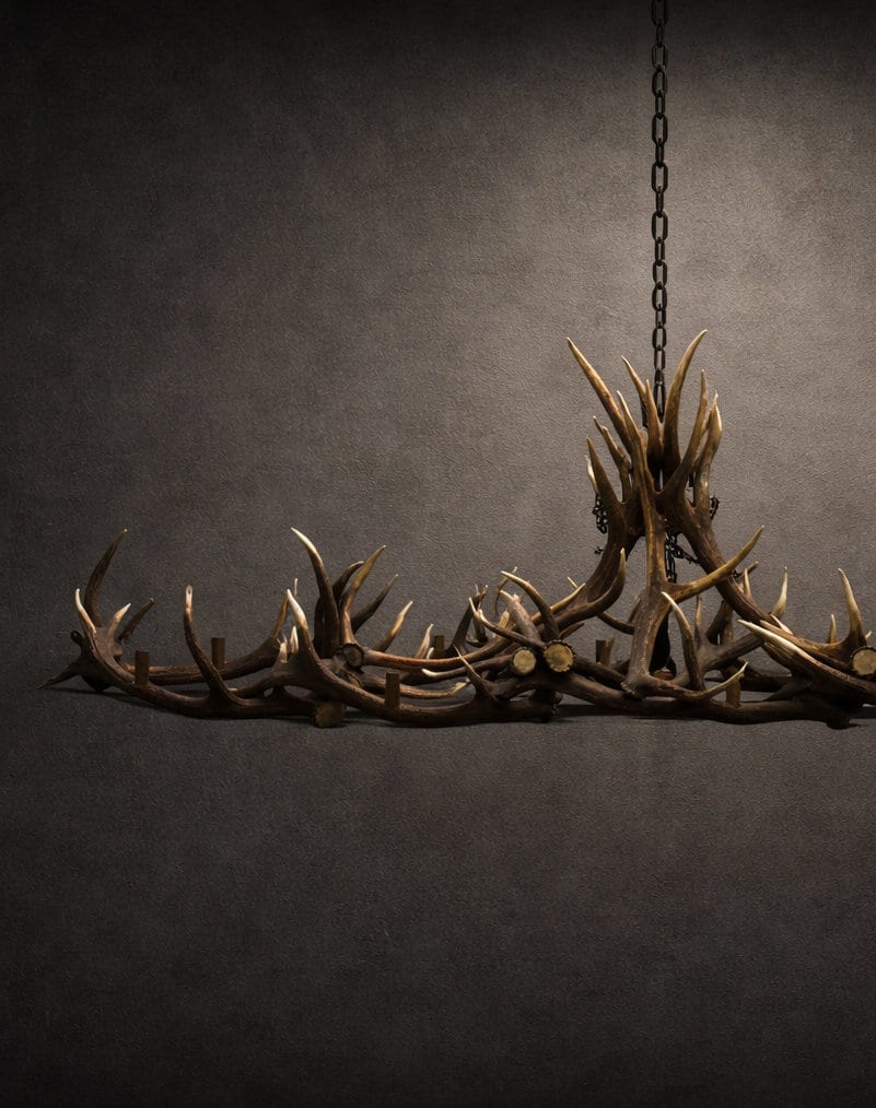 Oval Antler Lamp