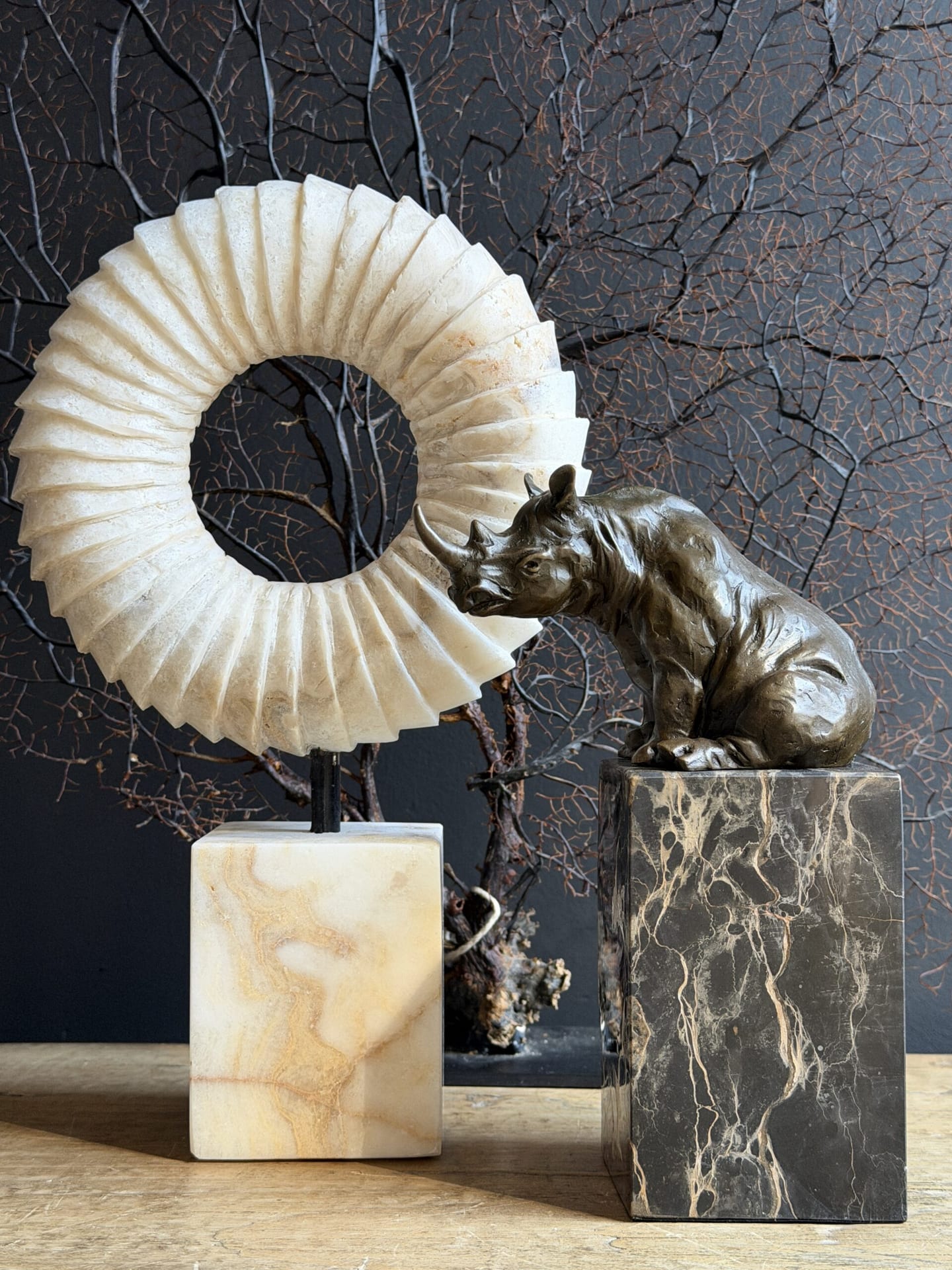 Onyx reliëf ring
