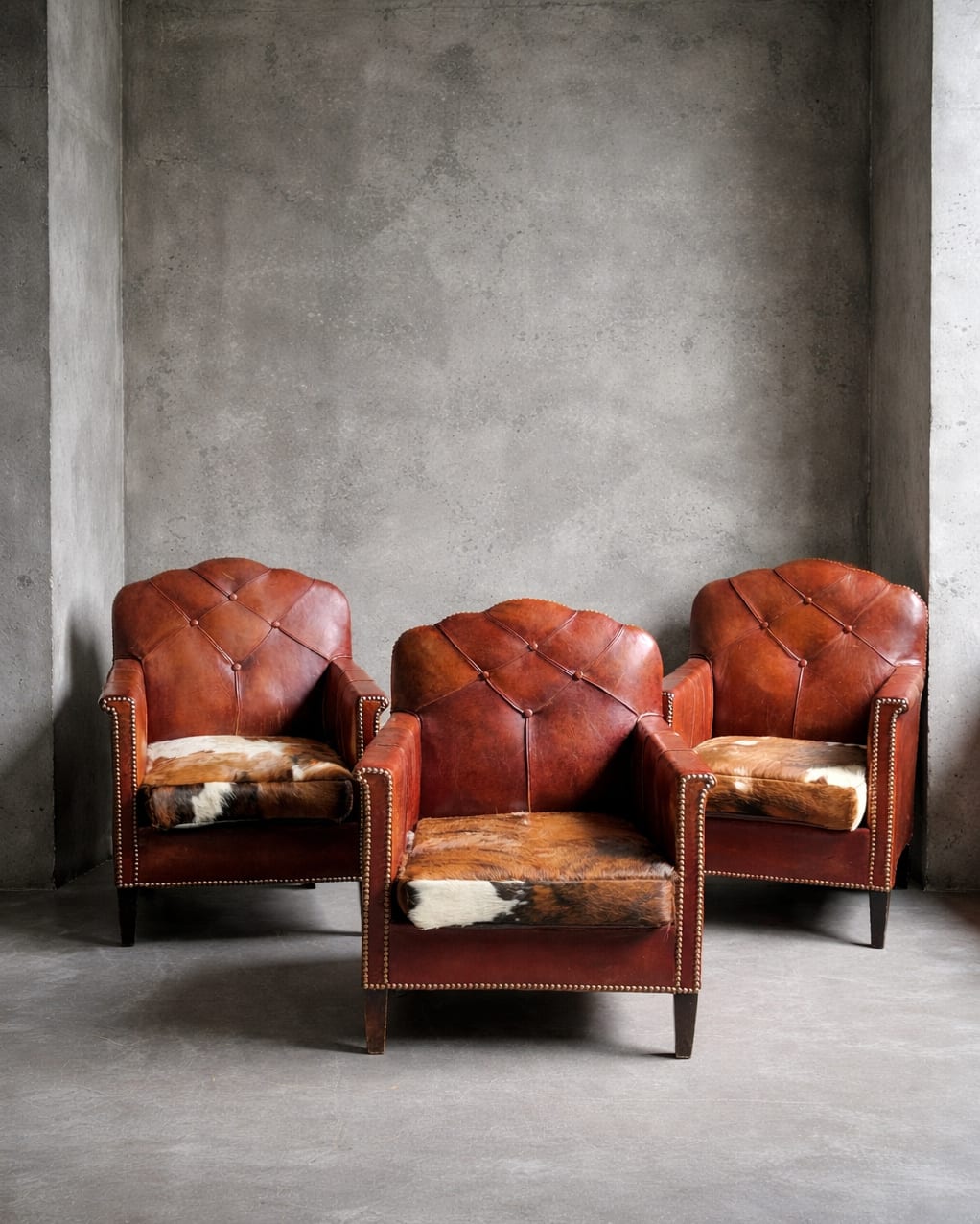 Vintage lederen clubfauteuil