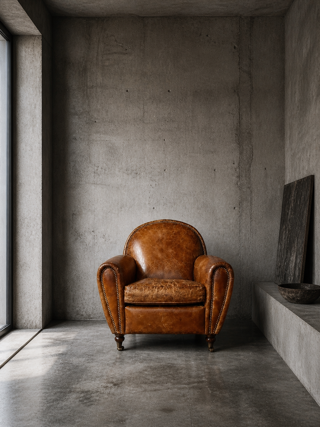 Vintage lederen clubfauteuil
